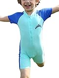 (ラウンドアース キッズ) Round Earth Kids 男 の子の ボディ スーツ 半袖 セットアップ 帽子 セット 強そうな サメ 柄 が クール 強い 日差し から大切なお肌を守る 3T(8