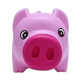 timberlarkプラスチック貯金箱コインお金現金Collectible保存ボックス子供プレゼントPig Toy 7.09×5.12inch. レッド