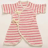 OCEAN＆GROUND オーシャンアンドグラウンド コンビ肌着 ボーダー_ピンク 60