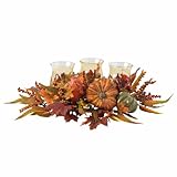 卸売HarvestトリプルCandleabrum、[装飾、シルク花]