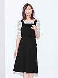 a.i.n (アイン) マタニティ ワンピース 授乳しやすい インナー がとれる ポンチ ジャンパースカート 妊婦服 産前 産後 L ブラック 22486 22486170
