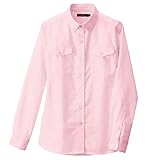 アイトス AITOZ   レディース長袖オックスボタンダウンシャツ(両ポケットフラップ付) AZ7881 060 ピンク L