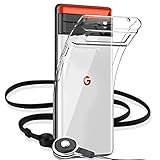 Google Pixel 6A ケース クリア ストラップ 三本付き Pixel6A スマホケース 透明 適用 ピクセル 6A カバー ストラップ 透明ケース バンパー Pixel6Aケース Pixel6Aカバー ピクセル6Aケース ピクセル6Aカバー ピクセル6A case 【GoKIGIoD】 ソフト バンパーケース 首掛け ネックストラップ ハンドストラップ 透明カバー 薄型 TPU