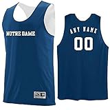 Notre Dame Fighting Irishカスタム(名前/ #) または空白Back ReverisbleバスケットボールジャージーNCAA Officially Licensed Youth