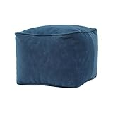 Gold Medal Small Micro-Fiber Suede Ottoman, Navy Blue by Gold Medal [並行輸入品]