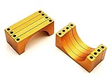 Gold Anodized CNC 6mm Aluminum Tube Clamp 30mm Diameter