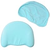 AQshop ベビーまくら 向き癖 絶壁 寝返りうつ伏せ 防止 枕 快眠 メモリークッション ピロー 枕カバー 2枚付 32×25×5cm（新生児 0〜12ヶ月向け）【メーカー90日保証付】 (ライト
