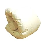 羽毛布団 日本製 アイボリー無地 ベビー　ハンガリー産 ホワイトダックダウン90% 350dp かさ高145mm以上 綿100% 95×120cm 消臭抗菌 アレルGプラス加工 (ベビー)