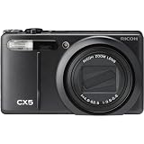 【整備済み品】 RICOH ハイブリッドAFシステム搭載 光学10.7倍ズーム CX5 ブラック CX5BK (整備済み品)