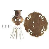 金属バックル ミニ アンティーク 掛け金 アンティーク 木箱装飾 ネジ付き 14.5*13.5cm 古銅色