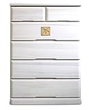 幅80 チェスト タンス 収納 安い 国産 日本製 ホワイトチェスト 白いチェスト ビギナー向け タイル付き スライドレール付