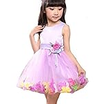 【お花の入ったドレス】こども キッズ ドレス フォーマル ワンピース 衣装 ベビー 発表会 結婚式 花 誕生日 バースデー セレモニー 赤ちゃん チュール (01:ラベンダー100)