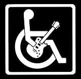 【全16色】車椅子マーク/車イス　サイン/カー ステッカー/Car/ギター/1/車用/シール/ Vinyl/Decal /バイナル/デカール/-1 (白) [並行輸入品]