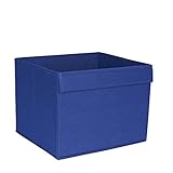 Household Essentials Basic Open Storage Bin withファブリックハンドル、ブラウン ブルー 685