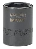 Armstrong 45-012 1/4-Inch Drive 6 Point Impact Socket, 12mm by Apex Tool Group