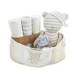 Baby Aspen Beary Special Welcome Set, Blue/White/Beige, 0-6 Months by Baby Aspen