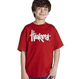 Nebraska Cornhuskers Legacyスクリプト"ハスカーズ"ユースボーイズTシャツ S レッド