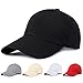 キャップ 帽子,MIFASO 夏 秋 無地 【コットン100%】シンプル 野球帽ゴルフ テニス カジュアルランニング ジョギング釣り サイクリング スポーツ 旅行などに 日除け UVカット 紫外線対策 調節可能 男女兼用 (ブラック)