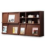 ワイエムワールド　ディスプレイラック 書棚 2個セット 【色： ウォールナット 】