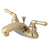 Kingston Brass KB622 Two Handle 4 in. Centerset Lavatory Faucet with Retail Pop-up