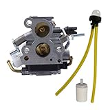 HIPA 506450501キャブレター　付きプライマー　バルブ　燃料　フィルター　は　ハスクバーナ（Husqvarna）435 435E 440E チェーンソー C1T-EL41に適合　社外品