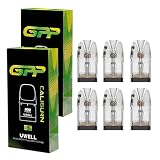 【2箱】ユーウェル GPP カートリッジ for 電子タバコ カリバーン G5/G5 LITE SE/G5 KOKO/ G4/G4 MINI/G3 Pro/G3 LITE/G3/GK3 TENET/GK3 ベイプ 正規品 ニコチンなしリキッドなし (0.6ohm (6pcs))