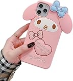 LYLIDIA マイメロディ 互換品 Phone 16 用 ケース マイメロディ 立体 シリコン 互換品 Phone 16 スマホケース レンズ保護 指紋防止 耐衝撃