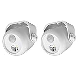 Mr. Beams MB302 Wireless LED Mini Spotlight with Motion Sensor and Photocell, 80-Lumens, White, 2-Pa