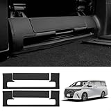 GIMUYA トヨタ 新型 アルファード 40系 キックガード 後部座席 ヴェルファイア フットサイド プロテクター ALPHARD VELLFIRE 40系 AGH4#W AAHH4#W TAHA4#W 2023年6月～ 専用 キズ・汚れ防止 内装 カスタムパーツ アクセサリー シールタイプ PUレザー製 ブラック 2PCSセット