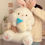 ぬいぐるみ ねそべり うさぎ 抱き枕 小さい 大きいサイズ ぬいぐるみ 癒し 動物 アニマル ぬいぐるみ クッション 女の子 ファー インテリア プレゼント ギフト ホワイト クリスマス 贈り物気持ちいい抱き枕 昼寝クッション 可愛いウサギ 65cm 兎