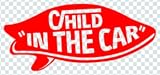 ステッカータウン VANS風 CHILD IN THE CAR SURF サーフ チャイルドインカー D レッド