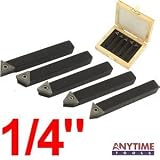 Anytime Tools 5 Piece 1/4" MINI LATHE INDEXABLE CARBIDE INSERT TOOL BIT SET by AnytimeTools [並行輸入品]