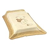Cambrass Raschel Cot Blanket (110 x 140 cm, Silver Beige) by Cambrass