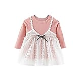 SIEGES ワンピース キッズ チュニック チュールスカート 子供服 長袖 レース 秋 冬 春 女の子 ガールズ ピンク 130cm