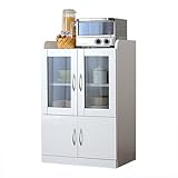 ワイエムワールド 鏡面 ミニ食器棚 幅60cm 高さ90cm ルミナーレ 00-124