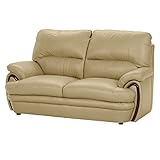 不二貿易 本革 ソファ 2人掛け バッジオ アイボリー 34000