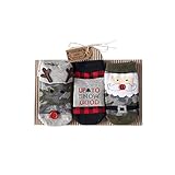 ベビー用 靴下 サンタ クラウス エルク 漫画 赤ちゃん 男の子 靴下 セット赤ちゃん 靴下 クリスマス ために (0-12 M 対応足裏の長さ 8-11cm, SKPK047)