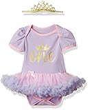 one 1歳　バースデーチュチュロンパースドレス　＆ティアラ付　70ｃｍ　80ｃｍ (ライトパープル) [並行輸入品]