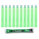 Cyalume SnapLight Green Light Sticks - 6 Inch Industrial Grade, Ultra Bright Glow Sticks with 12 Hou