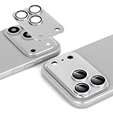 antalink 対応 iPhone 17 Pro カメラフィルム カメラ保護 カメラカバー アルミ合金+10H強化ガラス 全面保護 一体感 耐衝撃 高透過率 黒縁取り 露出オーバー防止 指紋防止 防水防塵 自動吸着 気泡ゼロ 対応いphone 17 Pro レンズカバー プロテクター【2枚入り】(シルバー)