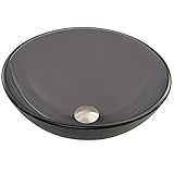 VIGO Sheer Black Frost Glass Vessel Bathroom Sink [並行輸入品]