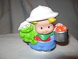 Fisher Price Little People RARE Zoo Keeper EDDIE Safari Hat Zoo Train Zoo Play Set Bucket OOP 2004