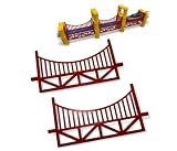 カエデプロダクツ プラレール用 吊り橋鉄橋＆アーチ橋 リバーシブル構造 (赤)