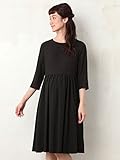 Angeliebe エンジェリーベ マタニティ ワンピース 授乳口付き 異素材 ワンピ 妊婦服 産前 産後 お宮参り 授乳服 M ～ L ブラック 21664 21664202