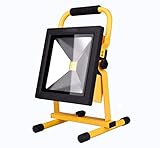 充電式LED投光器 超薄型 50W ■ポーペ(POOPEE) バッテリー内蔵式 ポータブル投光器 12V 24V 車 広角 高輝度 昼白色 角度調整可 防水防塵 作業灯 軽量【一年保証】