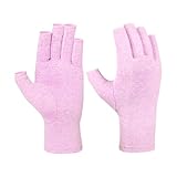 A-CRAFT 手指サポーター 両手セット 着圧 5本指 薄型 (パープルS)