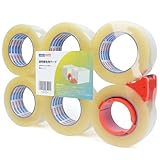 ADHES OPP梱包テープ ガムテープ透明 重量物用 ディスペンサー付き (48mm x 50m)