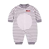 エルフ ベビー(Fairy Baby)ベビーカバーオールロンパース 長袖 前開き 春秋 出産祝い おおじか柄 3M