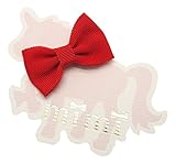 mimi(ミミ) グログラン リボン ヘアクリップ(レッド)単品 滑りどめ付 日本製