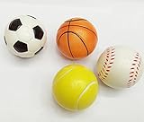 ベビーボール – 12個サッカーバスケットボールテニスBaseallボールToys for Kids、モダンリラックスEmotionalハンド手首Exerciseストレスおもちゃfor Childre